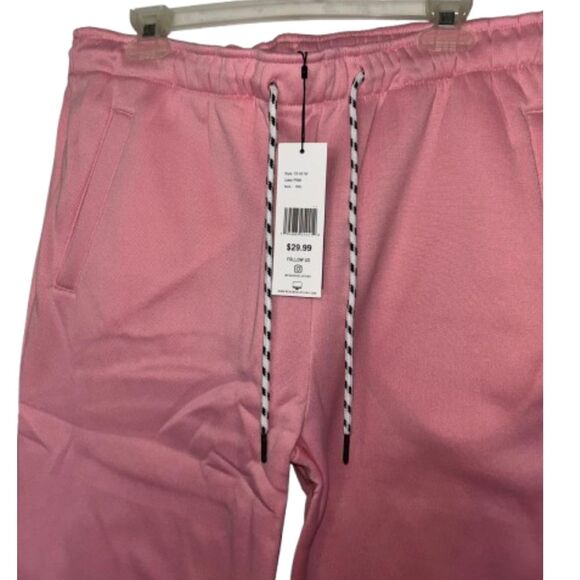 New Men's Unisex Reason Brand Classic Fleece Sweatpants Joggers size XXL PinkE27 - Picture 4 of 7